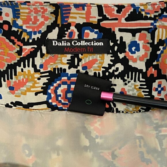 Dalia Collection Southwestern Aztec Tribal Print Banded Hem A Line Mini Skirt 10 - Picture 14 of 14